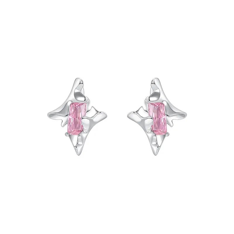Lady Go S925 Silver Stud Earrings Women's-0