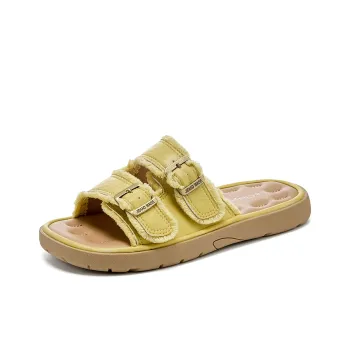 La Chapelle Slip Resistant Quick Dry Slide Slippers Women's Yellow