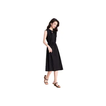 Mylan Summer Short Sleeved Dress Cinched Waist Women's