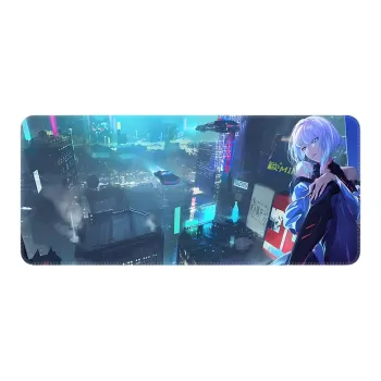 DANYIN Edge Walker Extra Large Men's Anime Gaming Computer Table Mat Cyberpunk Office Desk Cushion Mouse Pads