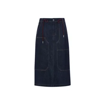 ONLY Denim Long Skirts Women's J36 810 Washed Denim Blue