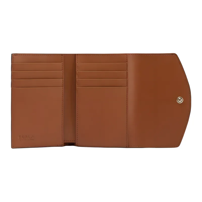 Furla Primula Cow Leather Wallet Medium Size Women's Green Multicolor Brown-3