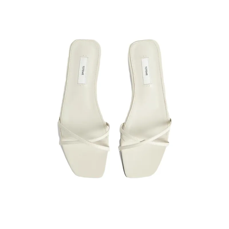 TOTEME Slip Resistant Slide Slippers Women's Ecru-3