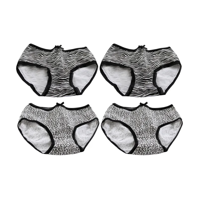 Flowers In Water Underpants Women's 4 Pack-11