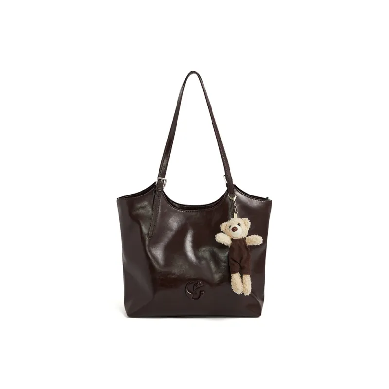 JACD PU Tote Bag, Shopping Bag, Shoulder Bag Tubas Women's White/Black-0