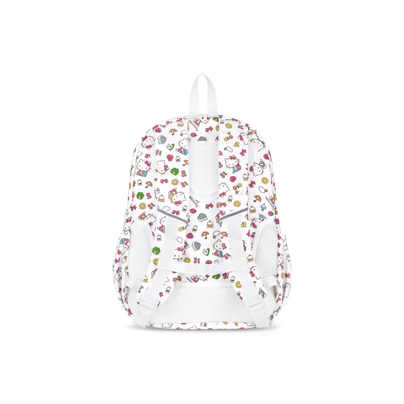 Zgo Sanrio Collaboration Hello Kitty Polyester Attractive Backpack Tubas Women's White Color Printing-5