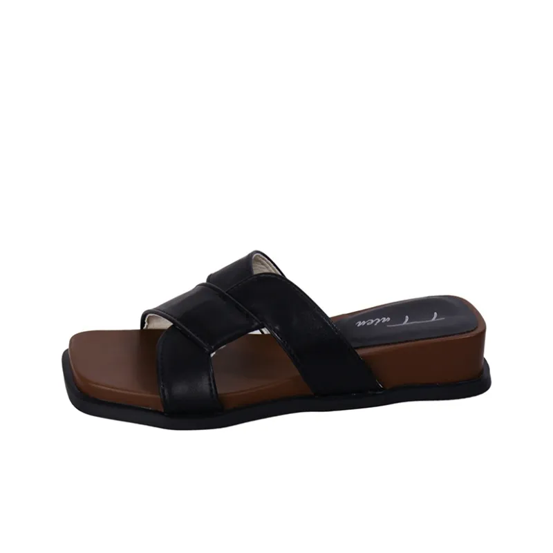 AJPAP Rubber Sole Woven Slide Slippers Women's-0