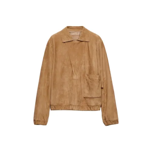 PRADA SS25 Leather jeans Women's Yellow