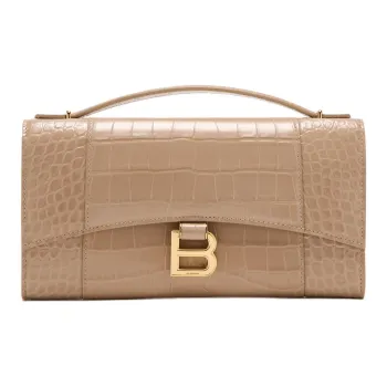 Balenciaga Calfskin Handbag Women's Beige