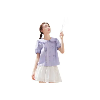 ZIHAN Shirts Women's Fresh Purple