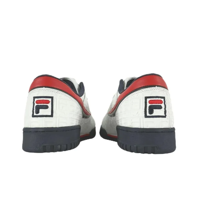 FILA Original Fitness Embossed Logo White Navy Red-2