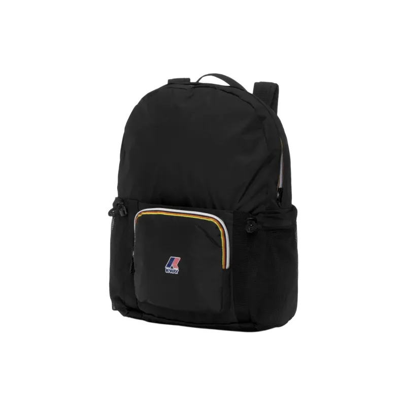 K WAY Nylon Backpack Unisex Black-1