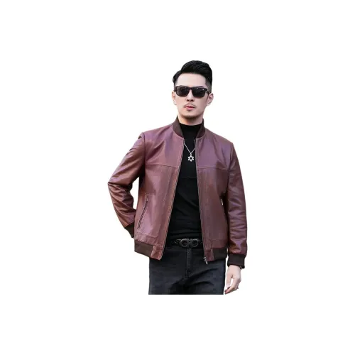 JIMU Leather Jackets Men