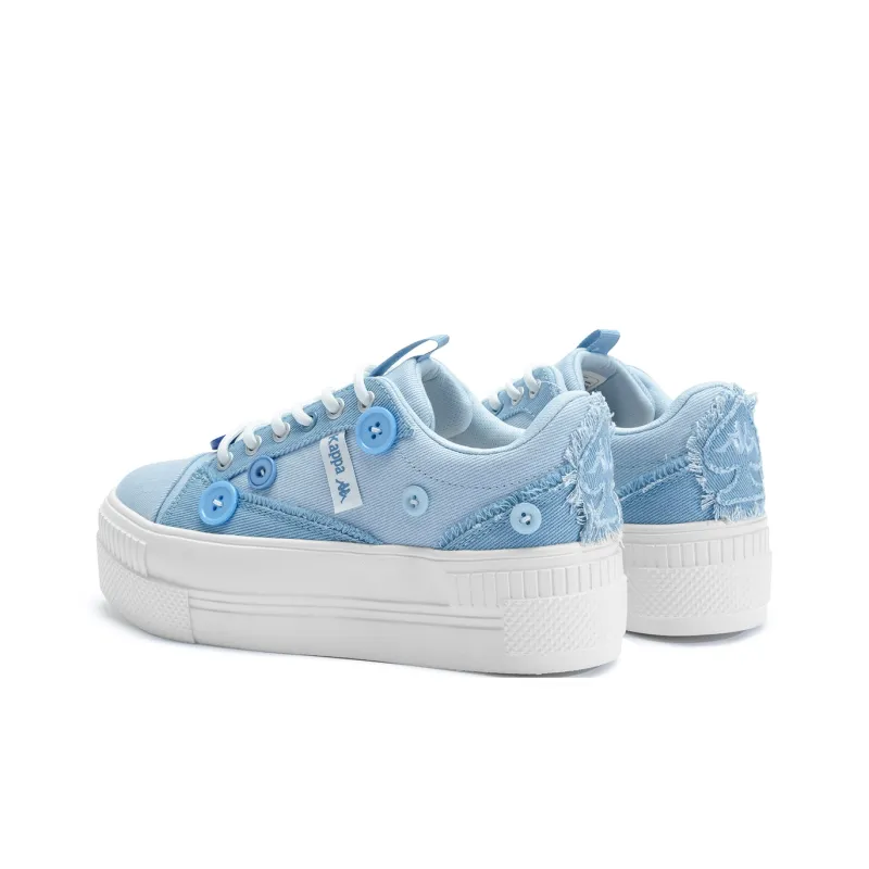 Kappa Back to Back Low Top Skateboard Shoes Women's Iceberg Blue-3