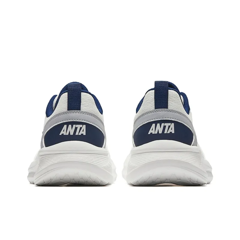 ANTA Running Shoes Men Low Top Papyrus White/Dark Nautical Blue/Clay Gray-3
