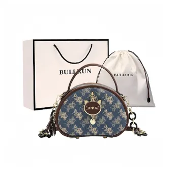 Bullrun Microfiber Synthetic Leather Shoulder Bag, Crossbody Bag, Handbag Women's Blue