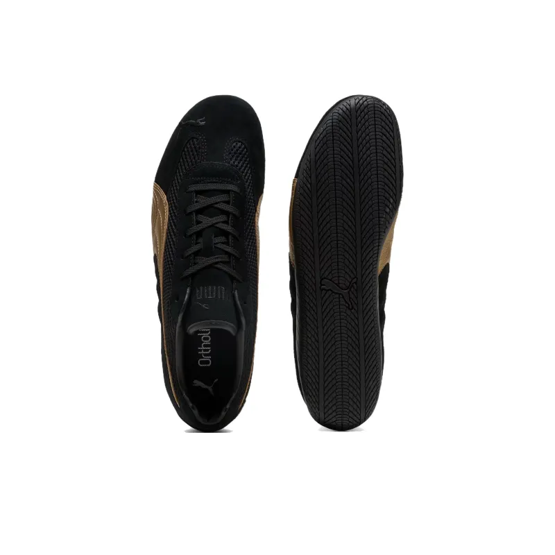 PUMA Speedcat Anti Slip Wear Resistant Low Top Casual Shoes Women's Black Gold-3