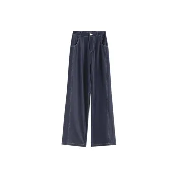 AHDO Casual Pants Women's Denim Blue