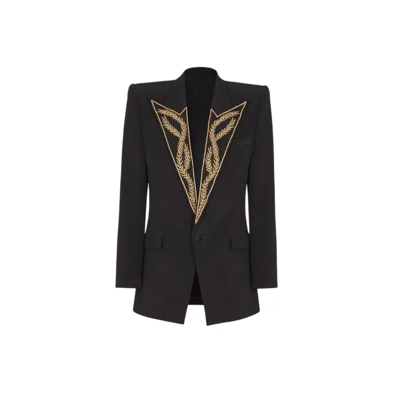 BALMAIN Embroidered collar Blazer-0