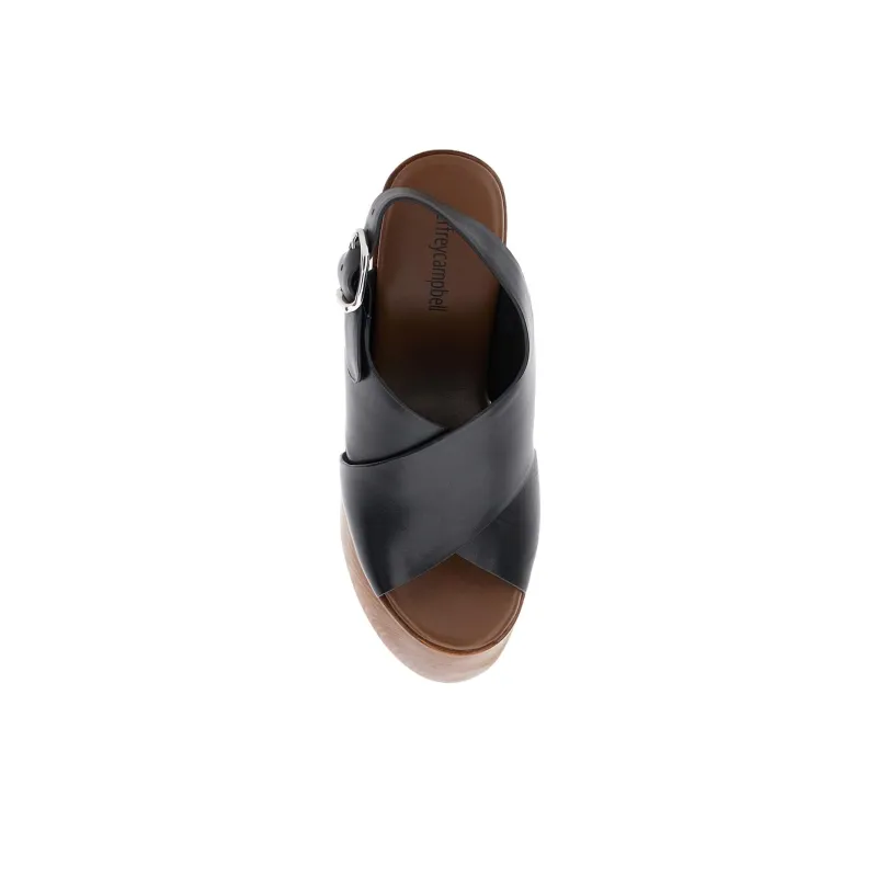 Jeffrey Campbell Fiddle One Strap Sandals 13cm Women's Black-3