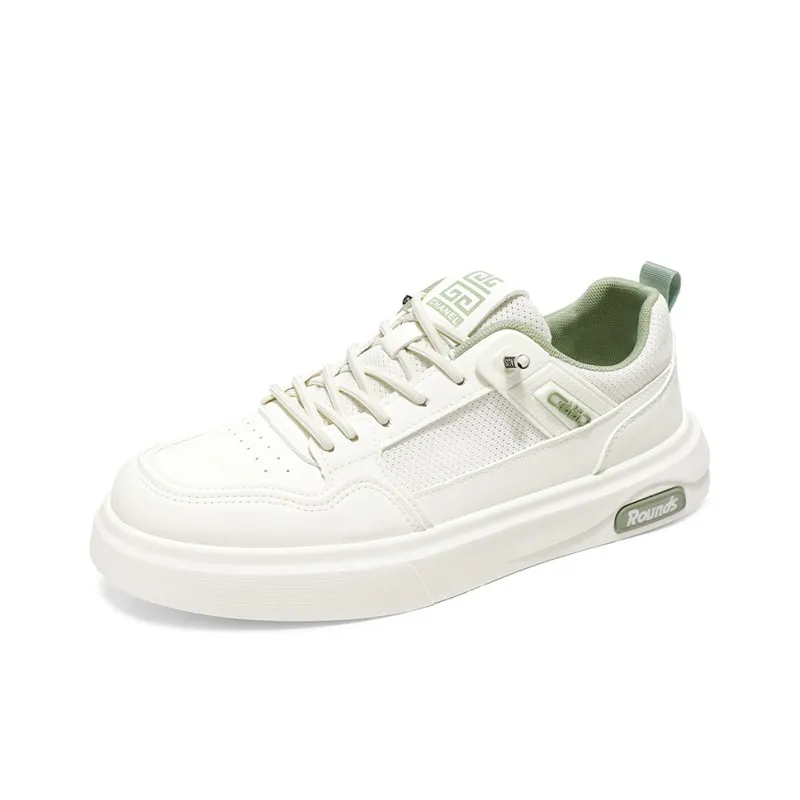 LONGDUIZHANG Running Shoes Men Low Top Beige Green/White Blue-1