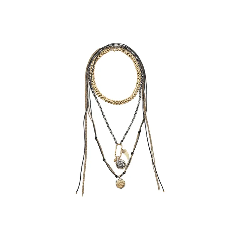 ZARA Metal Necklaces Women's Gold-1