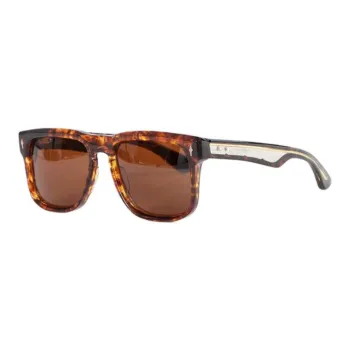 JACQUES MARIE MAGE Acetate Silver Square Sunglasses Women's Tortoiseshell