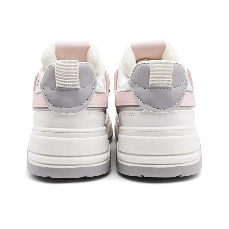 CHARLIE GOLF Anti Slip Wear Resistant Low Top Skateboard Shoes Women's Beige Pink-3