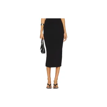 NORMA KAMALI Knit Long Skirt Women's Black