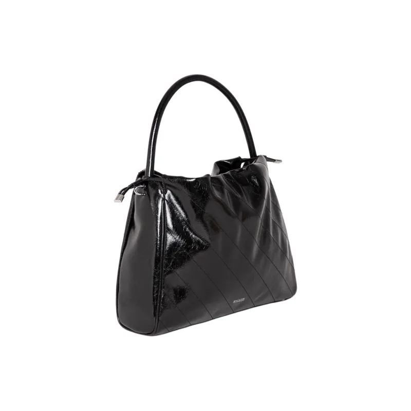 GUESS Artificial Leather Tote Bag, Shopping Bag, Handbag Medium Size Women's Black-1