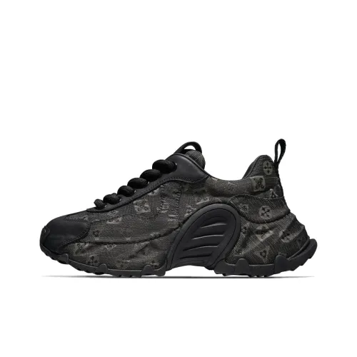 SALAXI Cushioning Abrasion Resistant Lightweight Height Increasing Mat Low Top Chunky Sneakers Unisex