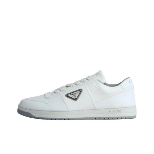 PRADA Low Top Skateboard Shoes Men's White