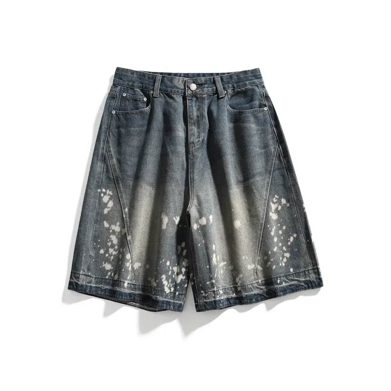 VSCH Denim Shorts Men Vintage Blue-0