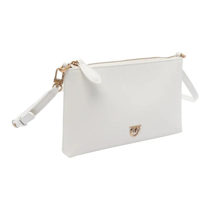 PINKO Calfskin Shoulder Bag Mini Women's White-1
