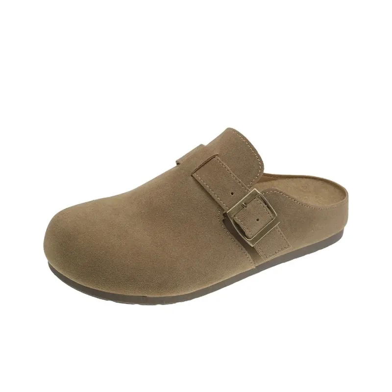 SOBB Rubber Sole Abrasion Resistant Slip Resistant Closed Toe Slippers Women's-0