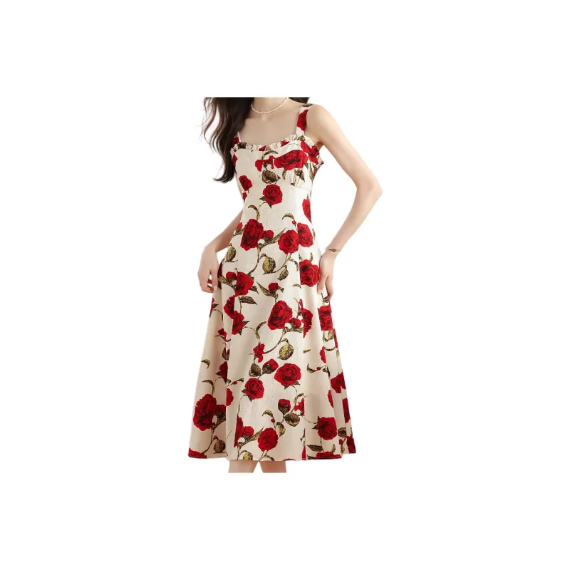 Cotton Gene Slip Dresses Women's Image Color 8308-0