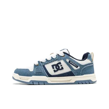 DC Shoes STAG PRO Abrasion Resistant Height Increasing Low Top Skateboard Shoes Men's Sea Blue Beach