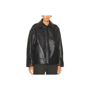 GRLFRND Leather Jacket Women's Black