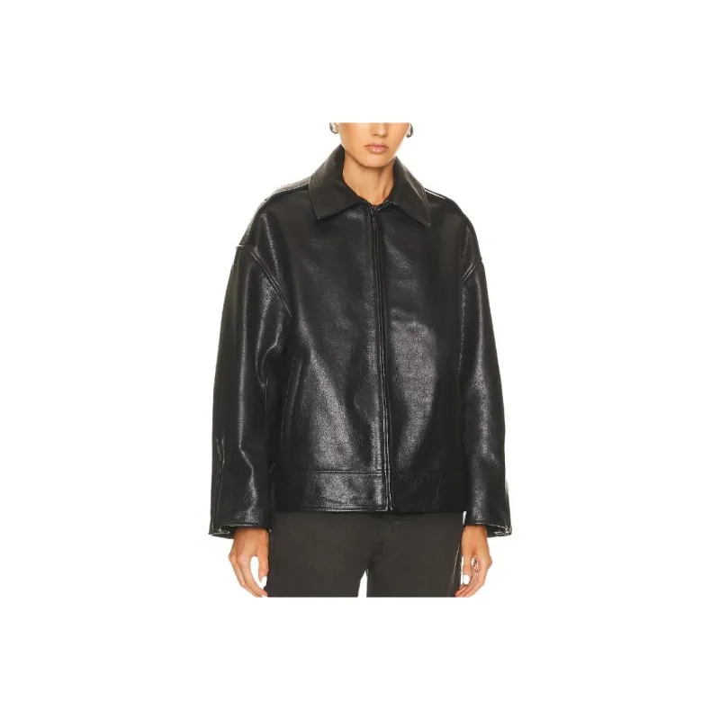 GRLFRND Leather Jacket Women's Black-0