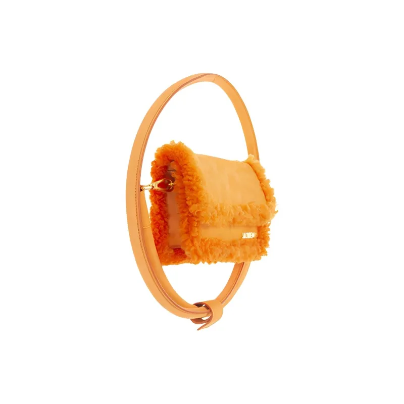 Jacquemus Wool One Shoulder Handbags Women's Orange-1