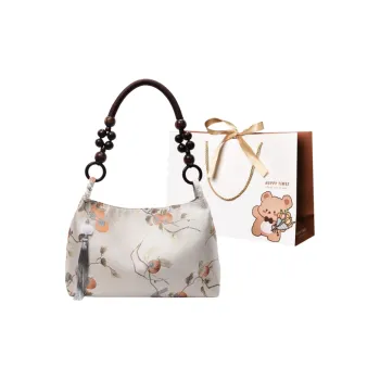 ERANGBEAR Silk Shoulder Bag Regular Women's Ecru