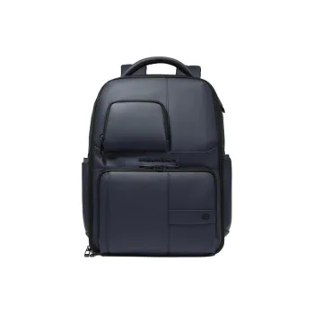 PIQUADRO Rubber Fabric Backpack Men's Blue