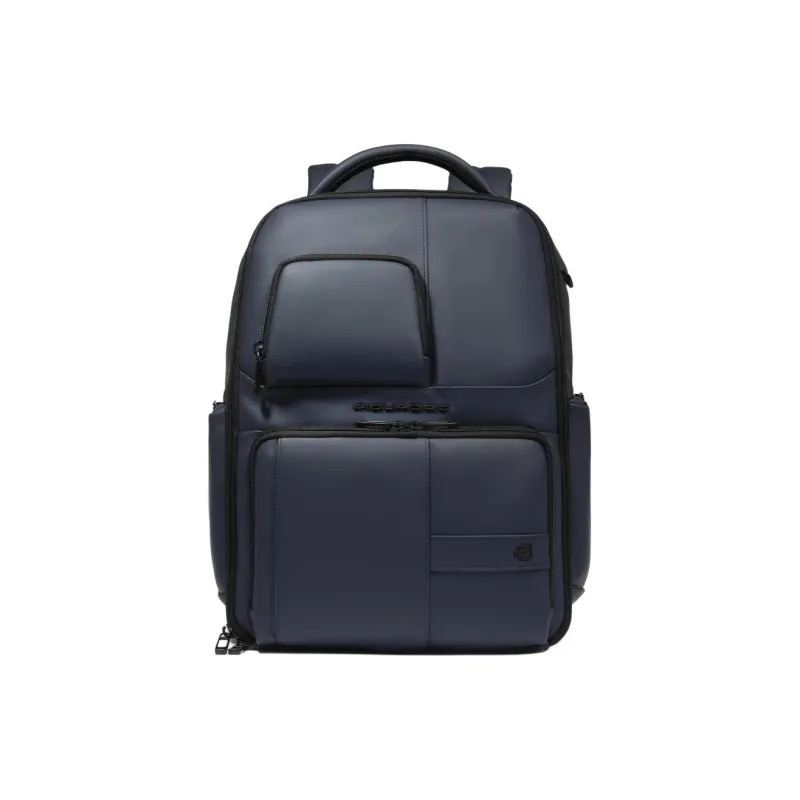 PIQUADRO Rubber Fabric Backpack Men's Blue-0