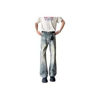 Menglaini Jeans Unisex Blue