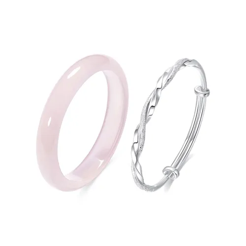 The Years Are Quiet Glass Cat Eye Bangles Unisex