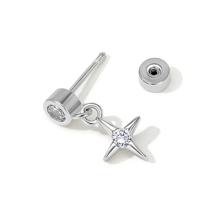 Lady Go Titanium Steel Stud Earrings Women's-1