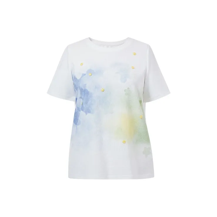 MSSHE T Shirts Women's Pure White-0