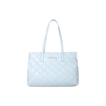 Valentino Polyurethane Tote Bag, Shopping Bag, Shoulder Bag Women's Blue