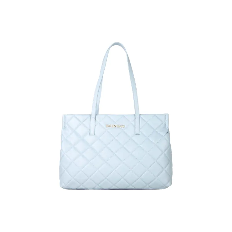 Valentino Polyurethane Tote Bag, Shopping Bag, Shoulder Bag Women's Blue-0
