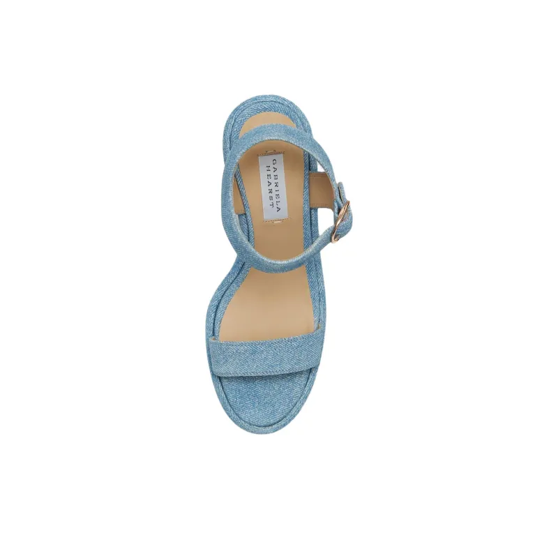 GABRIELA HEARST Iman One Strap Sandals 10cm Women's Blue-4